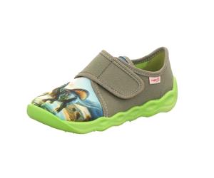 Superfit Kinder-Hausschuh BUBBLE Dinosaurier Grün-Grau-Mehrfarbig 26