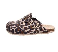 Hausschuh SUPERFIT "BIOS FLEX, WMS: mittel", Mädchen, Gr. 29, leo, beige, Textil, Basic, Schuhe Hausschuh, Clog mit verstellbarer Schnalle, Größenschablone zum Download (41633433-29) leo, beige