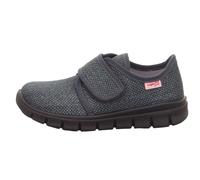 Hausschuh SUPERFIT "BOBBY WMS: Mittel", Kinder, Gr. 32, grau (dunkelgrau), Baumwolle, meliert, casual, Schuhe, Klettschuh mit Baumwoll-Futter, Größenschablone zum Download (62487524-32) dunkelgrau