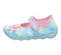 Superfit Mädchen Hausschuh BUBBLE Textil Türkis/Mehrfarbig Größe 25 EU