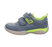 Superfit Storm 0063908010 Blau/Hellgrün - Klettverschluss Schuh - Kinderschuhe Teens Jungs Gr. 25 - 42, Blau, leder/textil/synthetik (velour) für Kinder, blau, Größe 38 EU