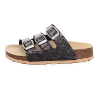 Superfit Mädchen Fussbettpantoffel 0100 Schwarz/Silber Größe 34 EU