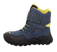 Superfit Mädchen und Jungen Winterstiefel Rocket, Kinder Stiefeletten, Weite: W V, uebergangsstiefel, Winterboots, warm, Boots, BLAU/GELB (000), 34 EU