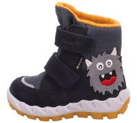 Winterboots SUPERFIT "ICEBIRD WMS: mittel", Mädchen, Gr. 30, grau (grau, gelb), Textil, Veloursleder, Schuhe Winterboots, Winterstiefel mit 2 Klettverschlüssen, Größenschablone zum Download (79001336-