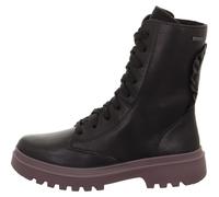 Schnürboots SUPERFIT "ABBY WMS: mittel" Gr. 36, bunt (schwarz, violett) Kinder Schuhe Stiefel Boots mit Rüschchen-Details an der Ferse (11778026-36)