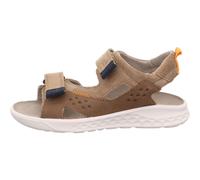 Sandale SUPERFIT "LAGOON WMS: mittel", Mädchen, Gr. 28, braun, orange, Nubukleder, Veloursleder, Schuhe Sandale, Klettschuh, in WMS: Weite mittel, Größenschablone zum Download (10034303-28) braun, ora