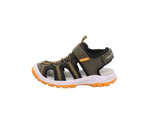 superfit Leder-Halbsandalen "Tornado Light" in Khaki - Größe 28 | Kindersandalen