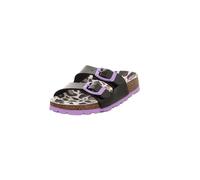 Superfit Mädchen FUSSBETTPANTOFFEL Hausschuhe, SCHWARZ/LILA 0040