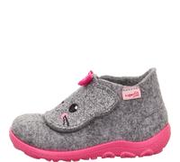 Hausschuh SUPERFIT "HAPPY OCTI WMS: Mittel", Mädchen, Gr. 25, bunt (hellgrau, pink), Filz, Schuhe Hausschuh, Babyschuh mit Klettverschluss, Größenschablone zum Download (51800422-25) hellgrau, pink