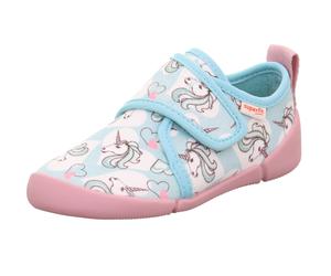 Superfit - Mädchen Hausschuh Venti pinkhellblau Klett GRÜN/MEHRFARBIG - Gr. - EU 31