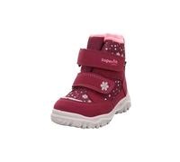 Winterboots SUPERFIT "HUSKY1 WMS: mittel", Mädchen, Gr. 27, rot (dunkelrot, rosa schneeflocken), Textil, Schuhe, Snowboots mit wasserdichtem GORE TEX, Größenschablone zum Download, Topseller (36121967