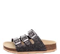 superfit Mädchen Pantoffel FUSSBETTPANTOFFEL 24 Schwarz/Silber