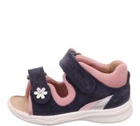 Superfit Mädchen Sandale POLLY, Nubukleder, gepolsterte Ferse, WMS: mittel, Gr. 26 Blau/Rosa