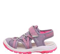 Klettschuh SUPERFIT "TORONDO LIGHT WMS: mittel", Mädchen, Gr. 33, pink (flieder, pink), Lederimitat, Textil, Schuhe Klettschuh, Sandale, mit Klettverschluss, Größenschablone zum Download (74151359-33)