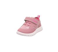 Klettschuh SUPERFIT "SPORT7 MINI WMS: mittel", Kinder, Gr. 27, rosa, pink, Lederimitat, Textil, Schuhe Klettschuh, Sneaker zum Schlupfen, unifarben, Größenschablone zum Download (57955152-27) rosa, pi