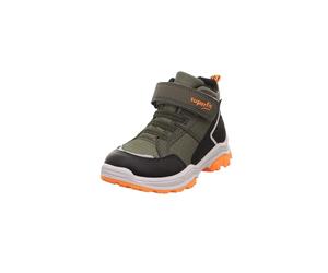 Superfit Mädchen und Jungen Ankle Boots Jupiter, Kinder Stiefeletten, Weite: W V, Stiefel, Bootee, Booties, halbstiefel, GRÜN/ORANGE (000), 39 EU