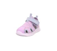 Sandale SUPERFIT "WAVE WMS: mittel", Mädchen, Gr. 24, flieder, hellblau, Lederimitat, Textil, unifarben mit Farbeinsatz, Schuhe Sandale, Badeschuh, in WMS: Weite IV mittel, Größenschablone zum Downloa