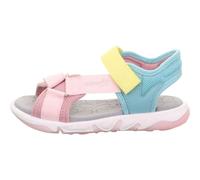 Superfit Mädchen Sandaletten Pebbles, Kinder Sandalen, Weite: M IV, offene Schuhe, Sommersandalen, Klettverschluss, t-spange, Mehrfarbig (010), 30 EU