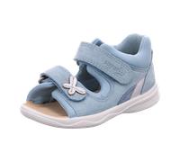 Superfit Polly 600093-840 Hellblau - Sandale - Kinderschuhe Teens Mädchen Gr. 25 - 42, Blau, leder/textil (velour) für Kinder, blau, Größe 21 EU