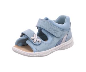 Superfit Polly 600093-840 Hellblau - Sandale - Kinderschuhe Teens Mädchen Gr. 25 - 42, Blau, leder/textil (velour) für Kinder, blau, Größe 21 EU