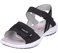 Superfit Rainbow, Mädchen Riemchensandalen, Schwarz (Schwarz/Hellgrau 00), 39 EU (6 UK)