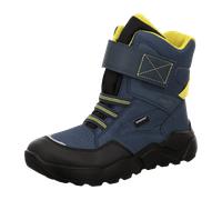 Superfit Mädchen und Jungen Winterstiefel Rocket, Kinder Stiefeletten, Weite: W V, Stiefel, Bootee, Booties, halbstiefel, BLAU/GELB (000), 39 EU
