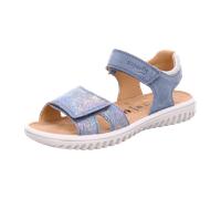 Sandale Leder \ SPARKLE BLAU/SILBER - Gr. - 27
