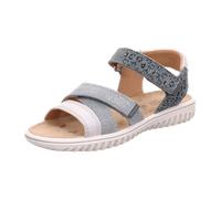 Sandale Leder \ SPARKLE HELLGRÜN/SILBER - Gr. - 36