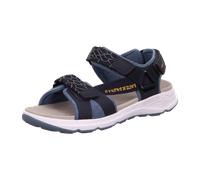 Superfit Jungen Criss Cross Sandale, Blau Orange 8010, 35 EU