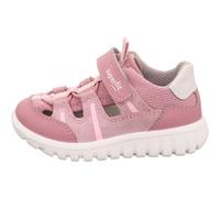 Sneaker SUPERFIT "SPORT7 MINI WMS: mittel", Damen, Gr. 30, rosa, hellgrau, Lederimitat, Textil, Veloursleder, Schuhe Sneaker, Klettschuh, mit herausnehmbarer Einlage, Größenschablone zum Download (329