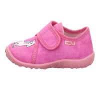 Hausschuh SUPERFIT "SPOTTY WMS: Mittel", Kinder, Gr. 24, pink (pink einhorn), Baumwolle, casual, Schuhe, Kindergartenschuh mit Klettverschluss, Größenschablone zum Download (49887526-24) pink einhorn