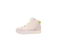 Sneaker SUPERFIT "STELLA WMS: mittel", Kinder, Gr. 33, creme, neongelb, Veloursleder, Polyester, Nappaleder, casual, Schuhe, Schnürboots mit Plateausohle, Größenschablone zum Download (30130251-33) cr