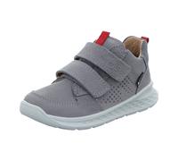 Lauflernschuh SUPERFIT "BREEZE WMS: Mittel", Kinder, Gr. 28, grau (grau, rot), Nubukleder, Veloursleder, casual, Schuhe, Klettschuh mit wasserdichtem GORE-TEX, Größenschablone zum Download (57758450-2