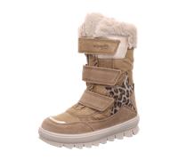 Winterstiefel SUPERFIT "FLAVIA, WMS: mittel", Damen, Gr. 33, beige (braun, beige), Leder, Textil, Veloursleder, Schuhe Winterstiefel, Snowboots mit wasserdichter GORE-TEX, Größenschablone zum Download