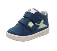 Sneaker SUPERFIT "SUPIES WMS: mittel", Damen, Gr. 23, dunkelblau, hellgrün, Polyester, Veloursleder, Schuhe Sneaker, Klettschuh, mit herausnehmbarer Einlage, Größenschablone zum Download (69003009-23)