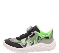 Superfit Jungen Slipper Kicks, Kinder Halbschuhe, Weite: W V, lose Einlage, Ja, Slip-ons, Freizeitschuhe, modisch, SCHWARZ/HELLGRÜN (000), 34 EU