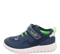Klettschuh SUPERFIT "SPORT7 MINI WMS: mittel", Kinder, Gr. 29, bunt (dunkelblau, grün), Polyester, Lederimitat, casual, Schuhe, Sneaker zum Schlupfen, Unifarben, Größenschablone zum Download (25486733