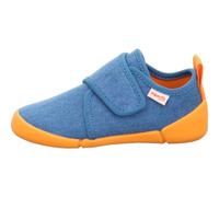 Superfit Hausschuh VENTI Mädchen Klettschuh Baumwolle meliert Jeansblau Weite weit Gr. 26