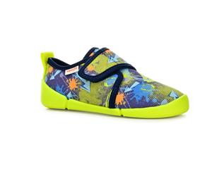 Superfit Venti Blau/Mehrfarbig Kinder Barfußhausschuhe | Gr. 28