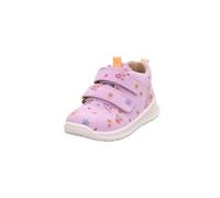 Superfit Klettschuh Breeze – WMS mittel, Veloursleder, Kinder Größe 24, flieder geblümt