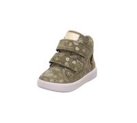 Lauflernschuh SUPERFIT "SUPIES WMS: mittel", Kinder, Gr. 25, bunt (khaki, rosa), Leder, Textil, casual, Schuhe, Barfußschuh mit zwei Klettverschlüssen, Größenschablone zum Download (29979056-25) khaki