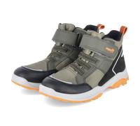Superfit Mädchen und Jungen Ankle Boots Jupiter, Kinder Stiefeletten, Weite: W V, uebergangsstiefel, flach, Stiefel, Bootee, GRÜN/ORANGE (000), 36 EU