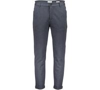 Stoffhose LINDBERGH, Herren, Gr. XL, N-Gr, blau (blau mix), Web, Obermaterial: 75% Polyester, 22% Viskose, 3% Elasthan. Futter: 65% Polyester, 35% Baumwolle, meliert, slim fit knöchellang, Hosen Stoff