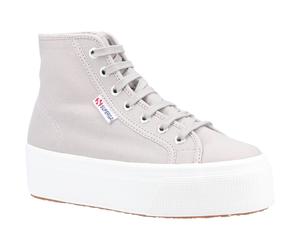 Superga 2708 HI Top Cotton Women's Grau Colomba/Weiß Avorio Stiefel EU 40,5 / UK 7