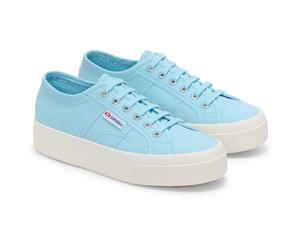 Superga 2740 PLATFORM Baumwoll Damen Sneaker Crystal Azul EU 37 / UK 4