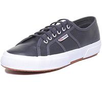 Superga 2750 Leder Herren Blau Navy Turnschuhe EU 45.5 / UK 10.5