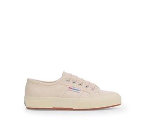 Superga 2750 Leinenschuhe, Unisex, klassische Schnür-Sneaker, atmungsaktives Obermaterial aus Leinen, gepolsterte Innensohle, Beige Natural-Off White, 7.5 Women/6 Men