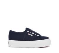 Superga 2790 Linea Updown Flatform Damen Sneaker, Blau (Navy-Offwhite), 36 EU