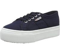 Superga 2790 Linea Updown Flatform Damen Sneaker, Blau (Navy-Offwhite), 42 EU