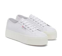Superga 2790 Netw Plateau-Sneaker für Erwachsene, Unisex, Optical White Silver Avorio, 42 EU